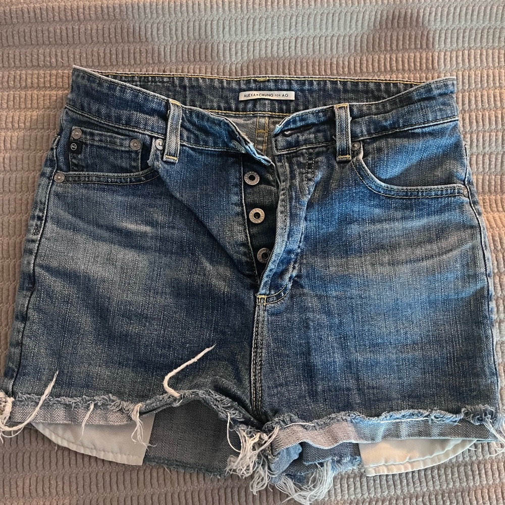AG x Alexa Chung Denim Shorts high waist